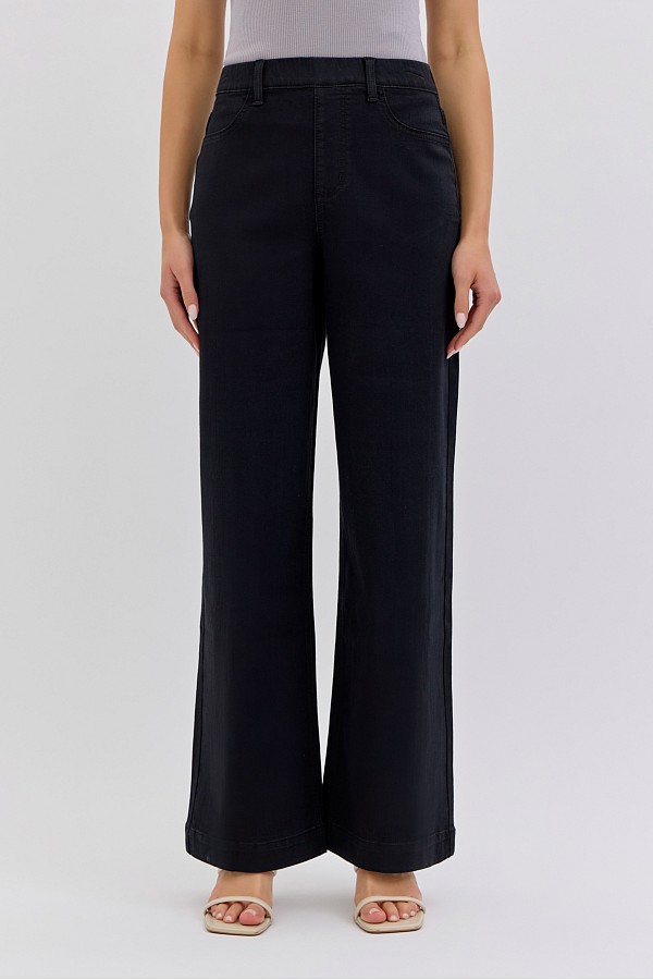 High Rise Pull On Wide Leg